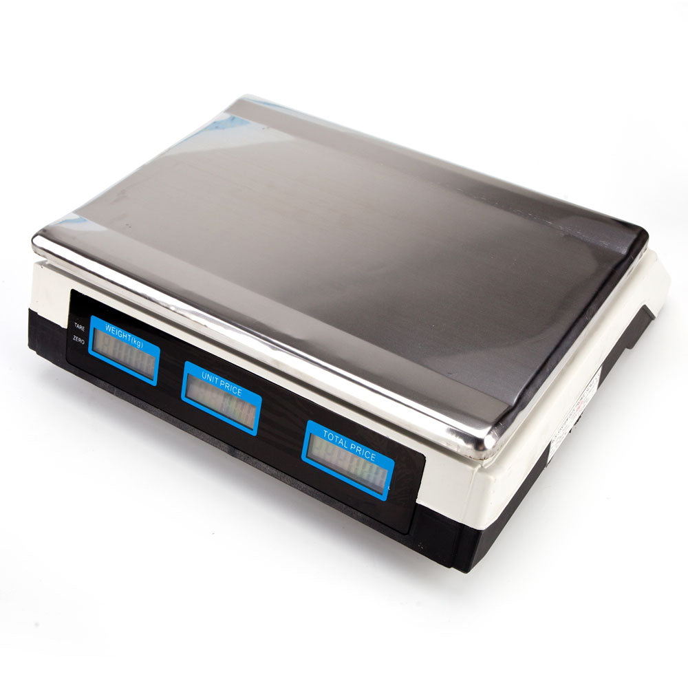 40kg Digital Food Price Scales - Silver & White