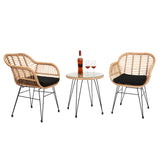 Wicker Rope Style Bistro Tea for Two Set