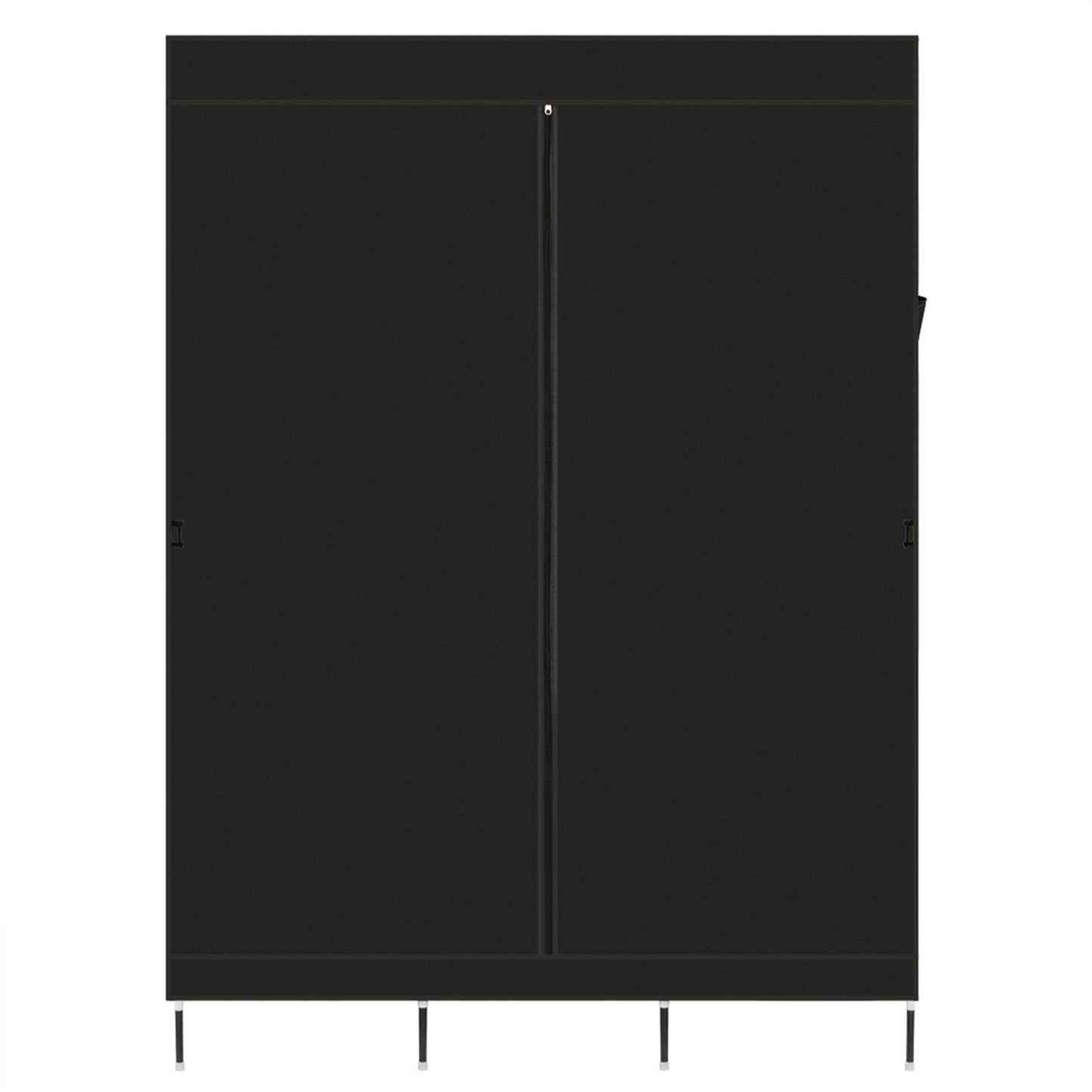 4 Layer 8 Compartment Fabric Wardrobe - Black