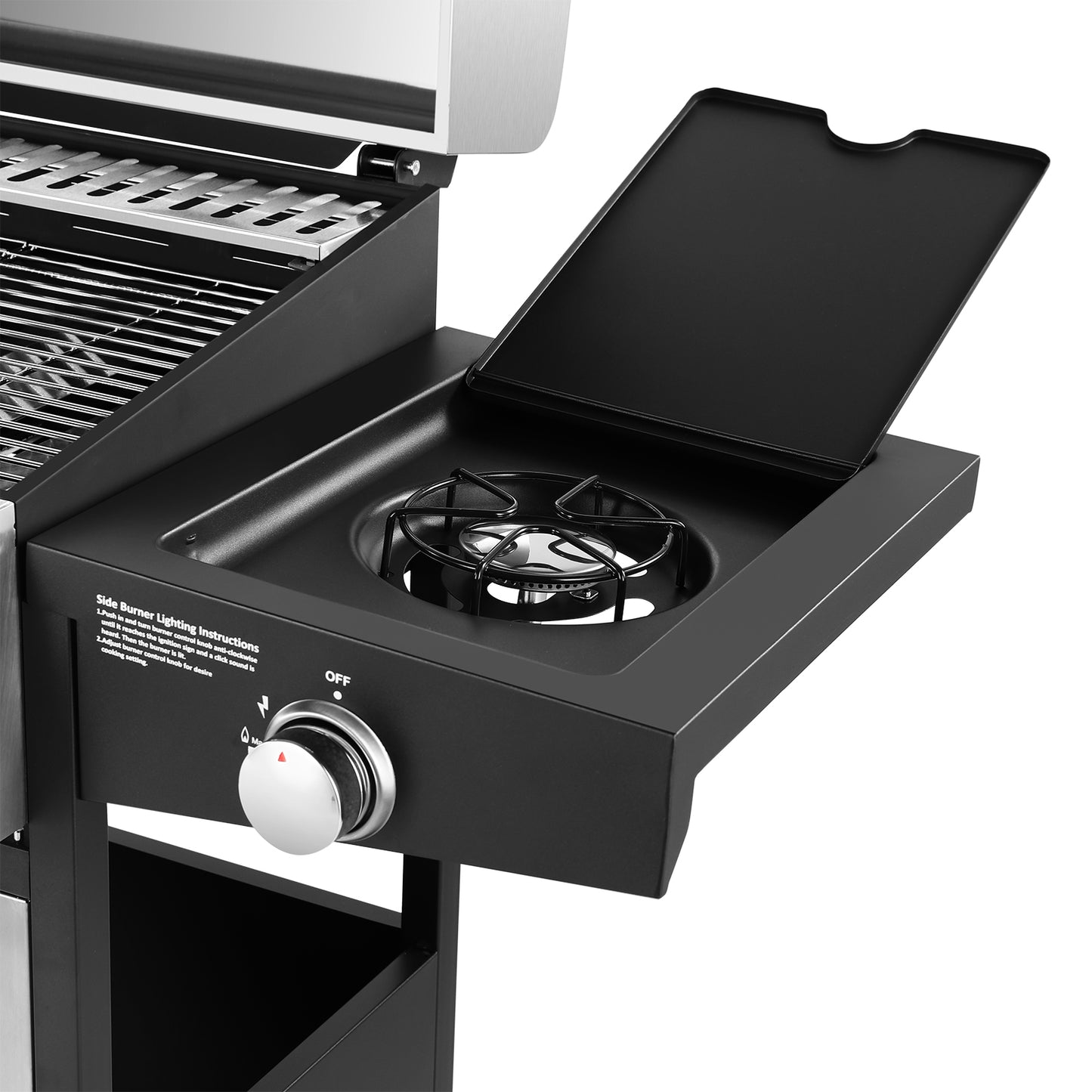 Outdoor 4+1 Gas BBQ - Silver