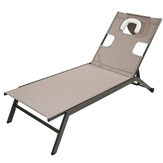 Textaline Sunlounger Sunbed - Beige