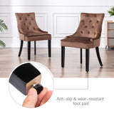 Dining Chairs with Arms x 2 - Brown