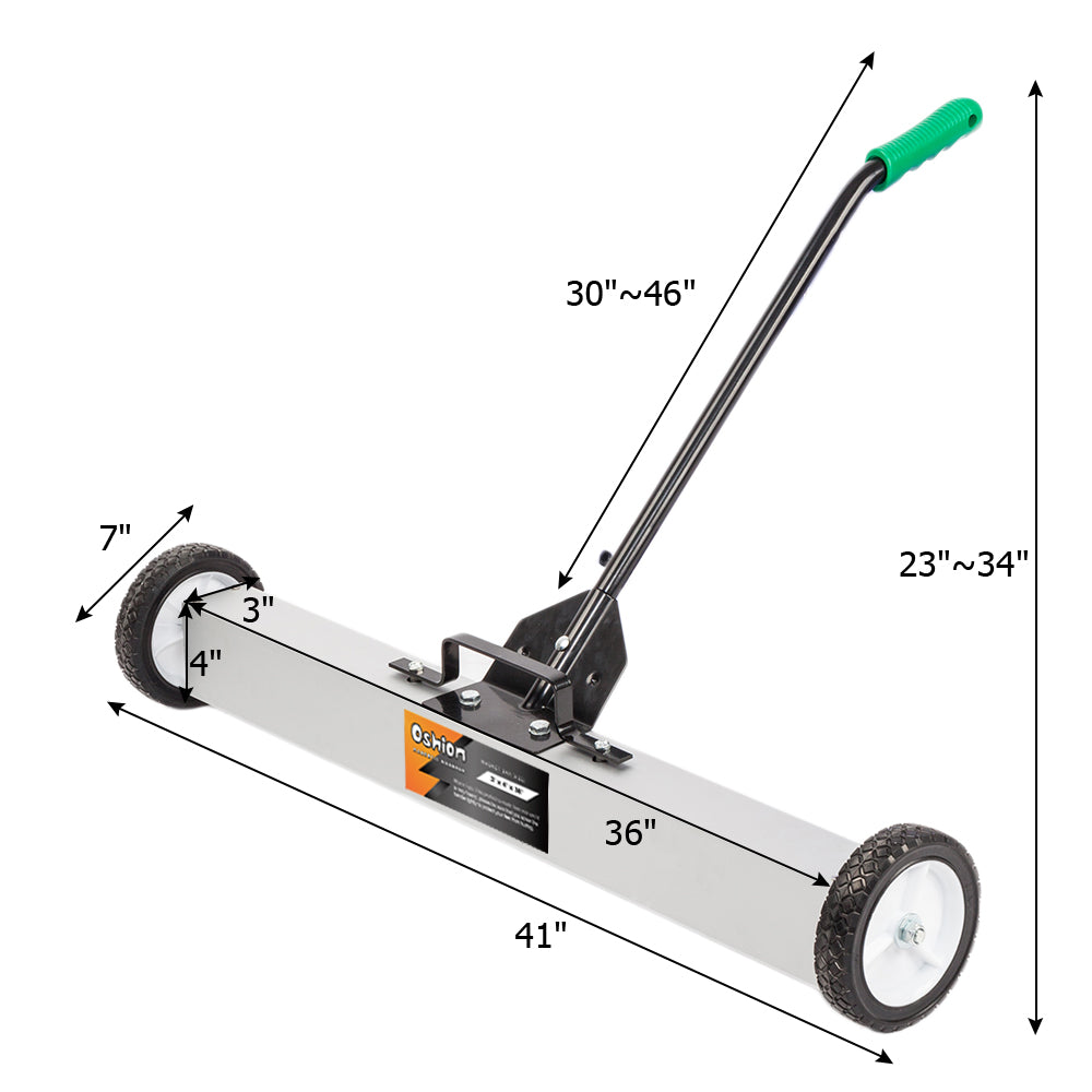 Magnetic Pick-Up Sweeper with Wheels 36" 92cm