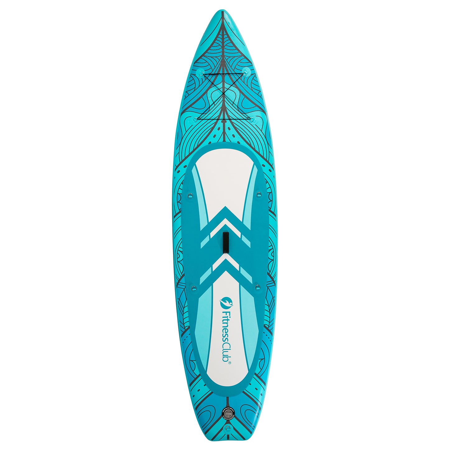 10.6ft Blue Patterned Paddleboard with Accessories