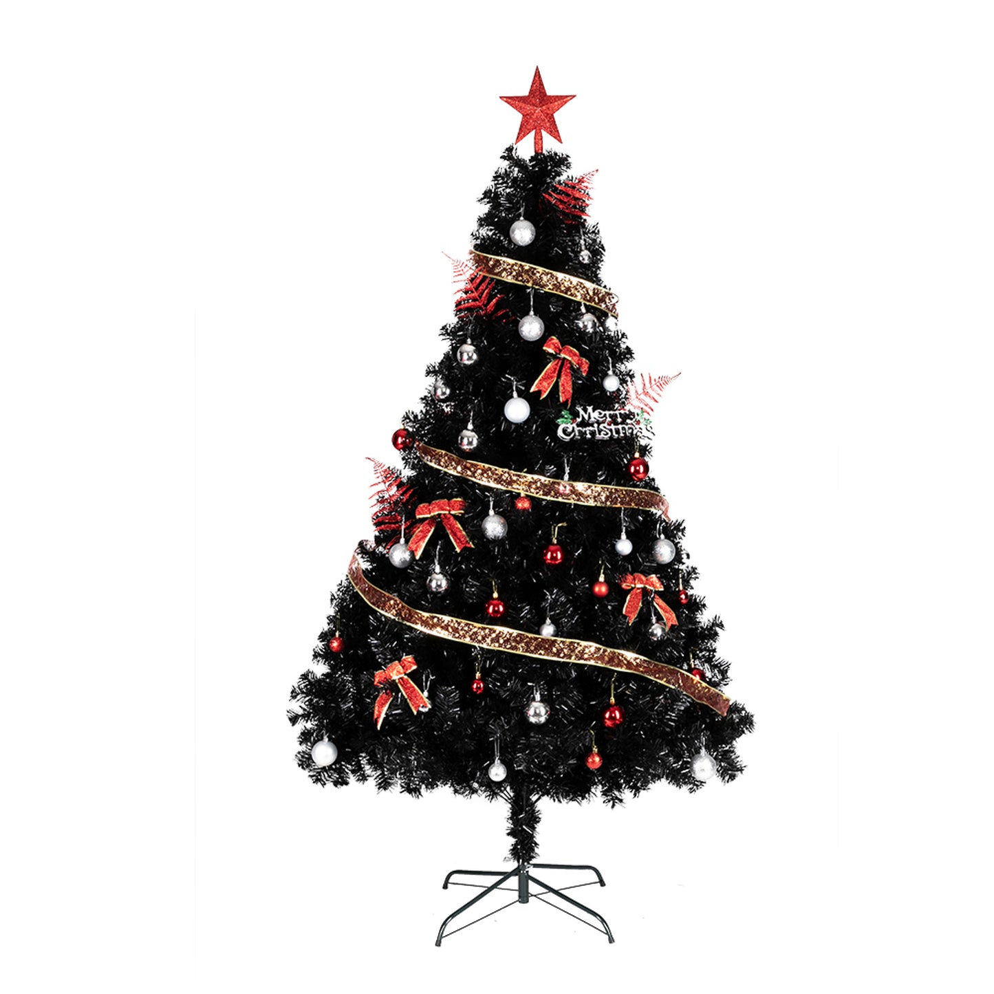 6ft 1600 Branch Christmas Tree - Black